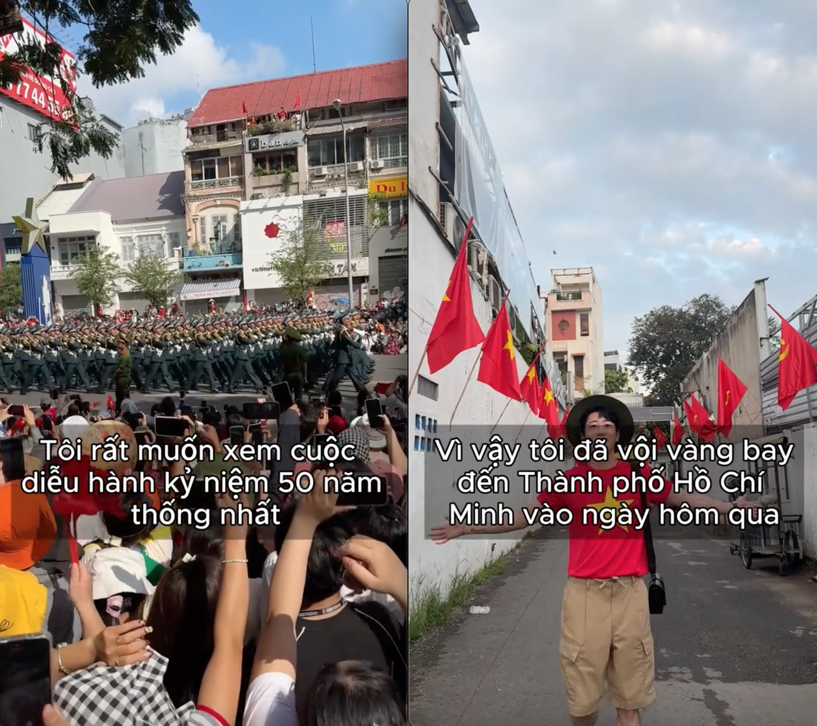 Du kh&aacute;ch H&agrave;n vội v&atilde; bay đến TP.HCM để được tận mắt xem diễu binh, nh&igrave;n trang c&aacute; nh&acirc;n ai cũng cảm mến- Ảnh 2.