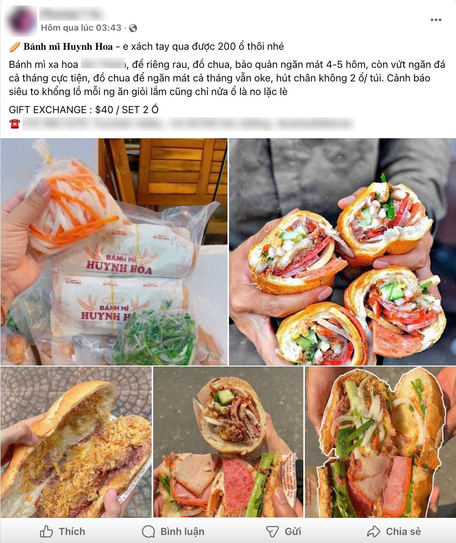 Xôn xao bánh mì Huynh Hoa hơn 1 triệu/2 ổ được "xách tay" sang Mỹ, cách đóng gói càng khiến dân tình trầm trồ - Ảnh 1. Xôn xao bánh mì Huynh Hoa hơn 1 triệu/2 ổ được "xách tay" sang Mỹ, cách đóng gói càng khiến dân tình trầm trồ - Ảnh 1.