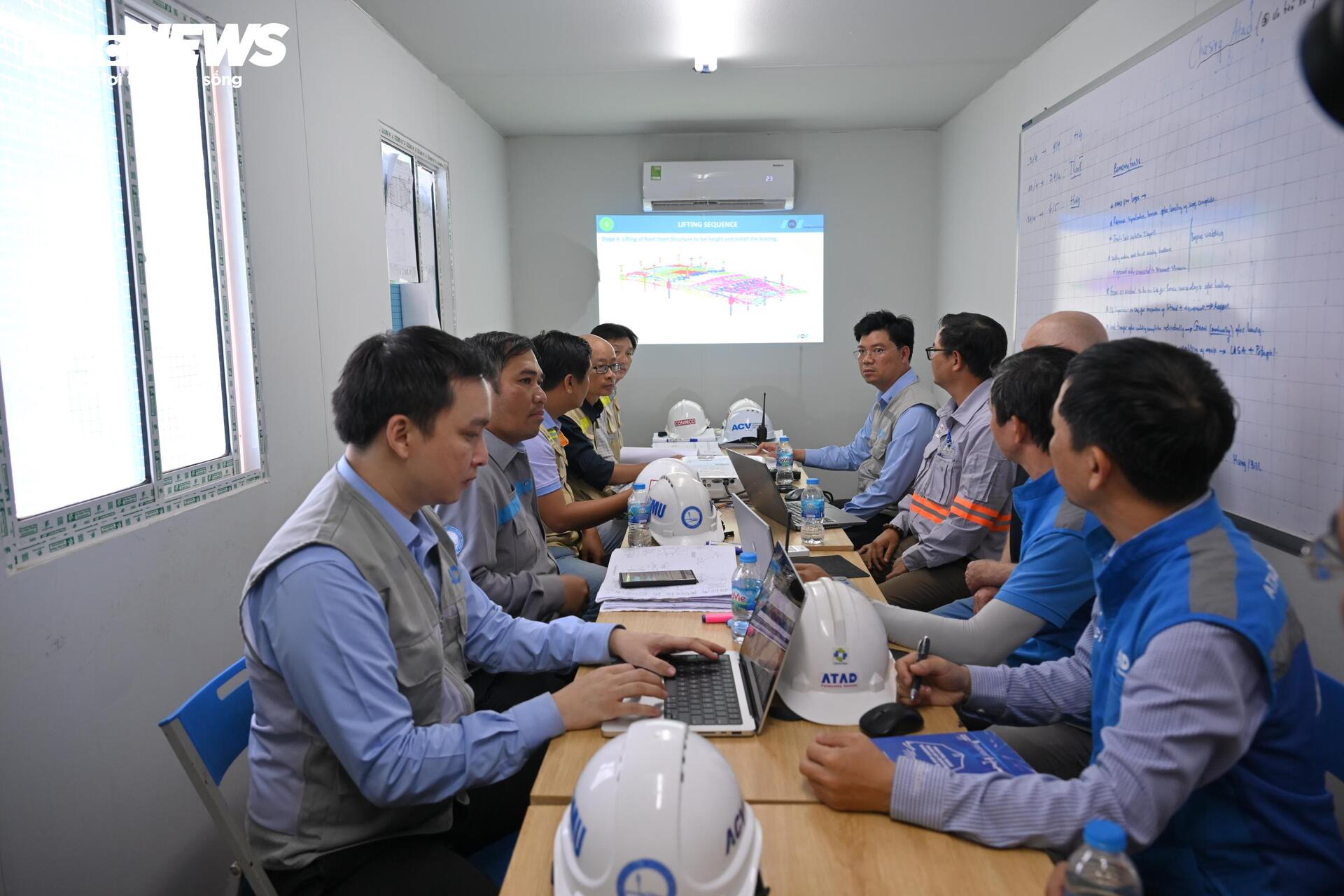 Quá trình nâng mái thép 5 . 300 Tấn tại sân bay Long Thành - Ảnh 13.