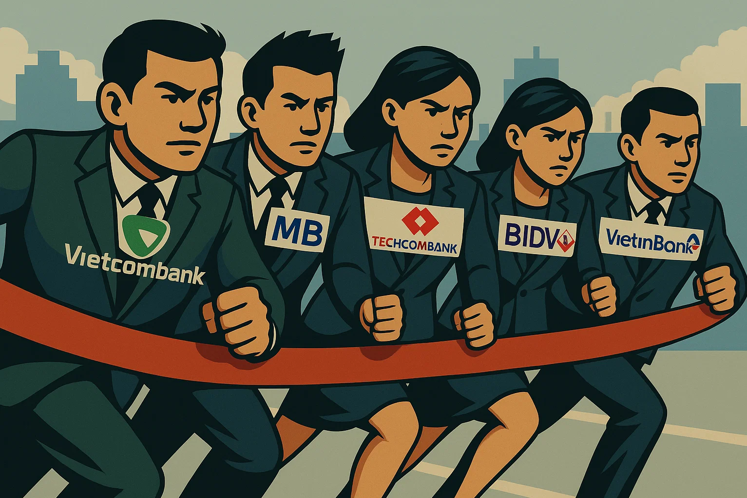 Xếp hạng lợi nhuận ngân hàng quý 1/2025: Techcombank bứt phá tăng liền 5 bậc, VietinBank, BIDV, VPBank, ACB cùng trượt dài- Ảnh 1. Xếp hạng lợi nhuận ngân hàng quý 1/2025: Techcombank bứt phá tăng liền 5 bậc, VietinBank, BIDV, VPBank, ACB cùng trượt dài- Ảnh 1.