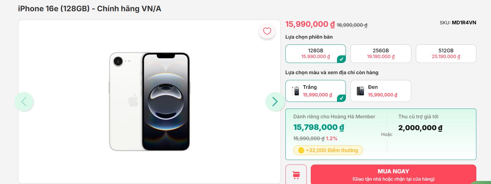 IPhone 16e giảm giá tiền triệu: Cơ hội sở hữu smartphone mới nhất của Apple - Ảnh 1. IPhone 16e giảm giá tiền triệu: Cơ hội sở hữu smartphone mới nhất của Apple - Ảnh 1.