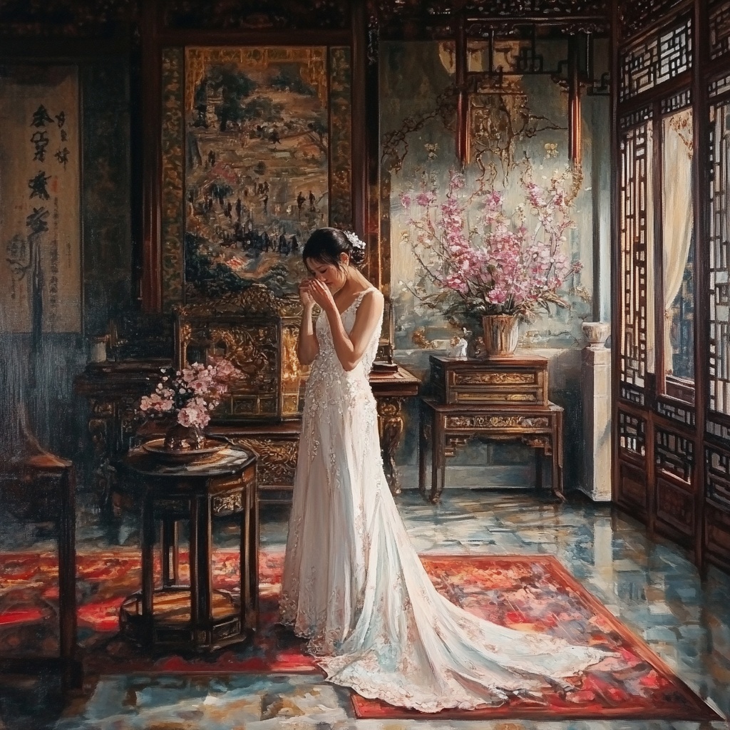 Sắp tới giờ đón dâu thì đột nhiên mẹ chú rể xông đến nhà gái quát tháo và ném lên người cô dâu một xấp ảnh- Ảnh 1.