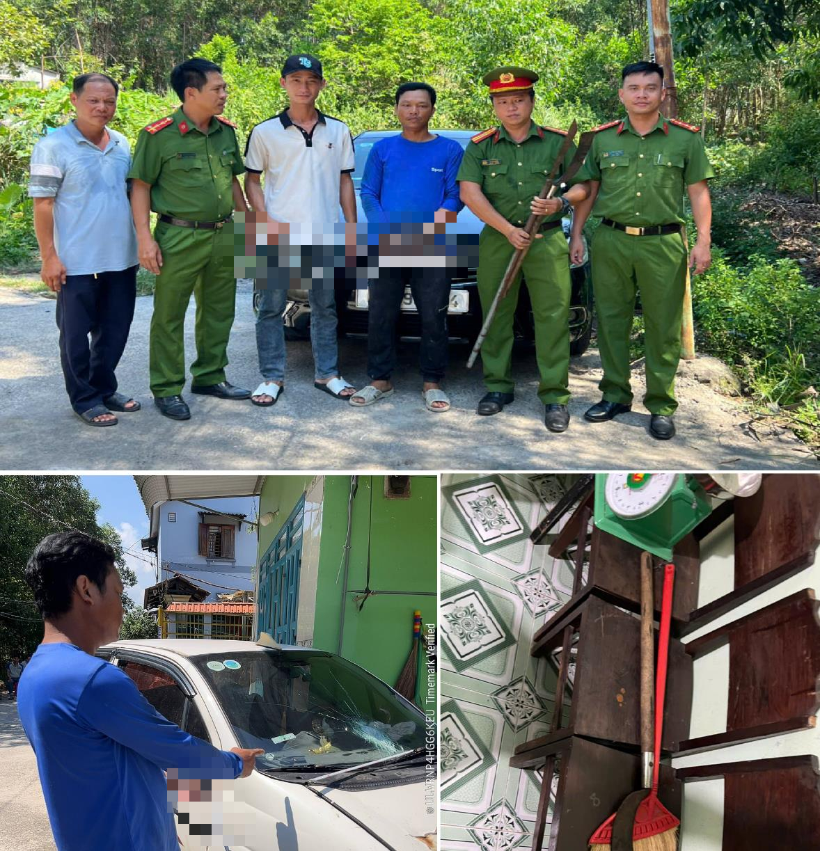 Sốc với h&agrave;nh vi cầm rựa ch&eacute;m &ocirc; t&ocirc; ở Đồng Nai g&acirc;y hư hỏng t&agrave;i sản - Ảnh 1.