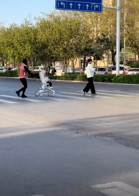 Xuất hiện vật thể toàn thân đen thui đẩy xe em bé trên phố: Không phải con người?- Ảnh 3. Xuất hiện vật thể toàn thân đen thui đẩy xe em bé trên phố: Không phải con người?- Ảnh 3.