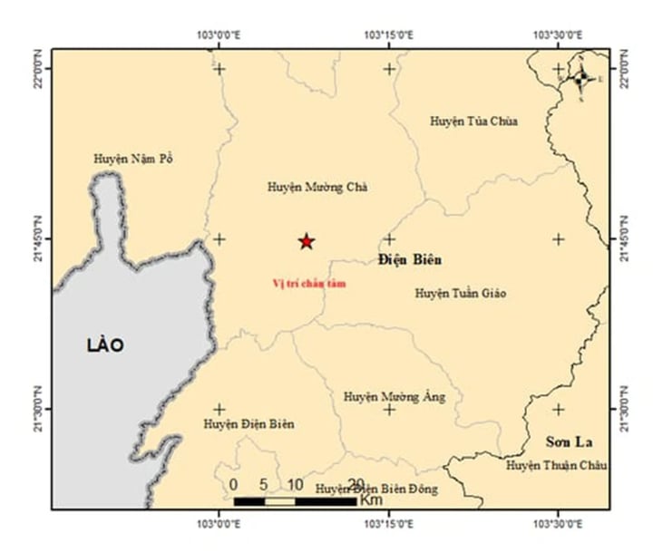 Động đất 5 độ Richter rung lắc nhà cửa tại Điện Biên gây hoang mang cho người dân - Ảnh 1.