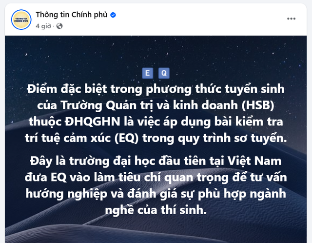Fanpage Thông tin Chính phủ vừa xác nhận: Lần đầu tiên trong lịch sử, một trường đại học tại Việt Nam làm điều này - Ảnh 1. Fanpage Thông tin Chính phủ vừa xác nhận: Lần đầu tiên trong lịch sử, một trường đại học tại Việt Nam làm điều này - Ảnh 1.