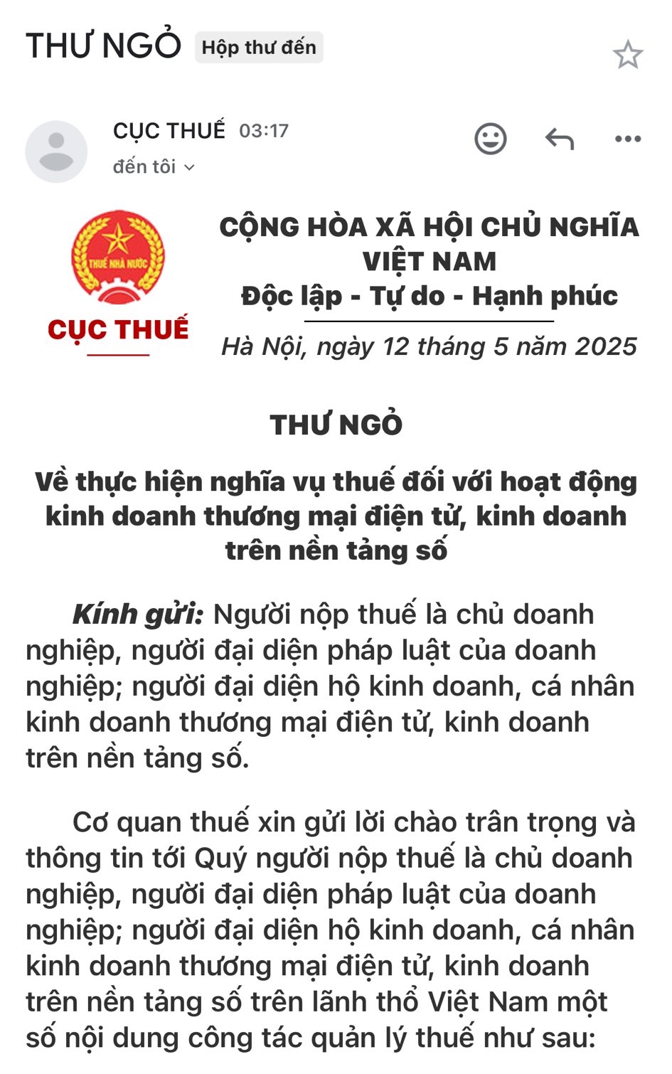 Nhận được mail của Cục Thuế kèm mã QR lúc 3h sáng: Cách nhận biết “hàng real” rất đơn giản- Ảnh 6. Nhận được mail của Cục Thuế kèm mã QR lúc 3h sáng: Cách nhận biết “hàng real” rất đơn giản- Ảnh 6.