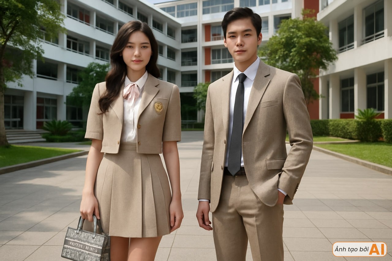 Nếu đồng phục sinh viên Việt Nam qua tay Gucci, Dior, Louis Vuitton: Có ai dám mặc đi học không?- Ảnh 2. Nếu đồng phục sinh viên Việt Nam qua tay Gucci, Dior, Louis Vuitton: Có ai dám mặc đi học không?- Ảnh 2.