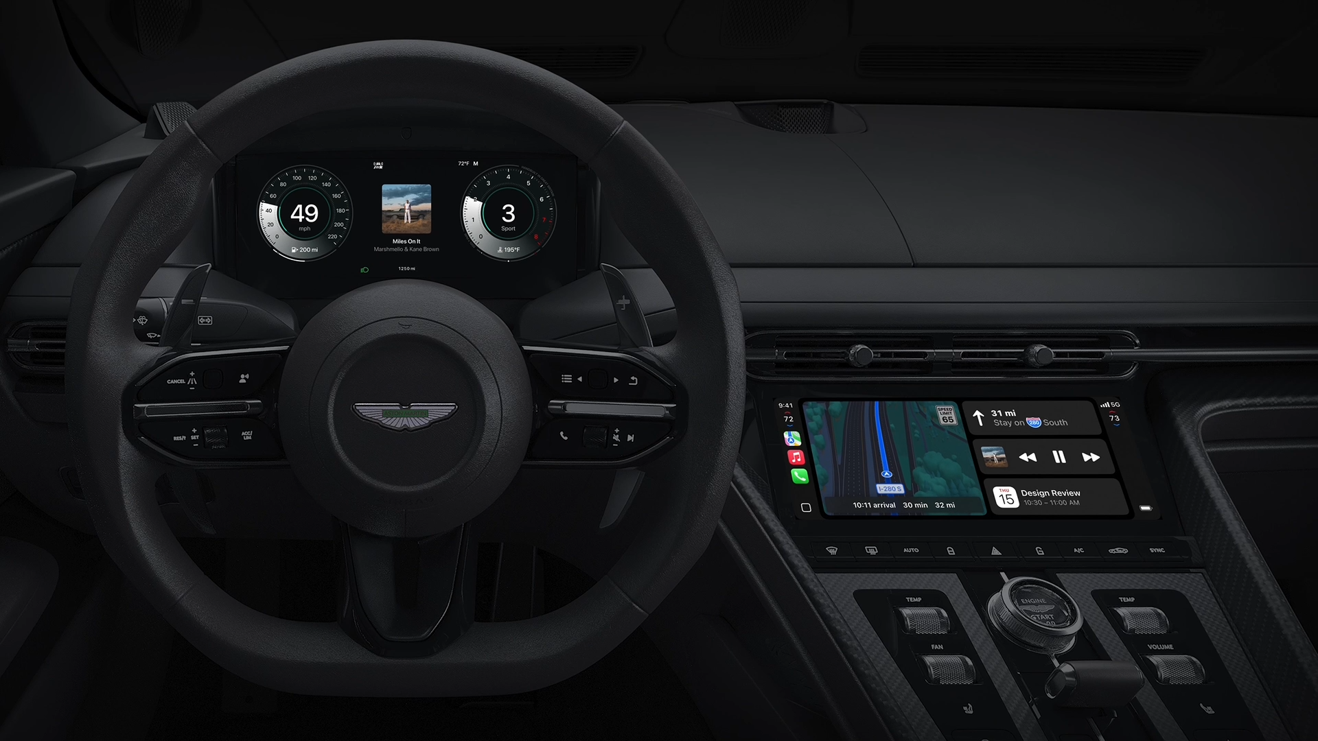 CarPlay Ultra của Apple: Trải nghiệm công nghệ mới trên xe Aston Martin - Ảnh 1. CarPlay Ultra của Apple: Trải nghiệm công nghệ mới trên xe Aston Martin - Ảnh 1.