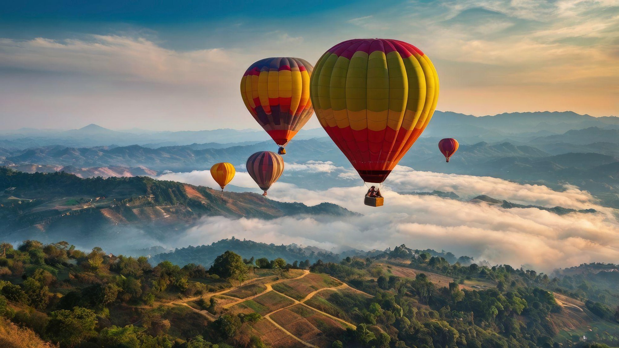 Bay giữa bình minh Chiang Mai: Một giấc mơ đẹp giữa không trung - Ảnh 2.