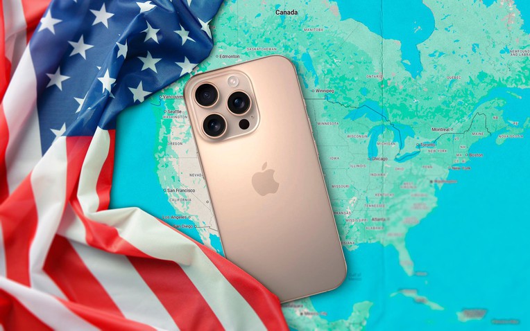 Ông Trump đe dọa áp thuế 25% nếu Apple không sản xuất iPhone tại Mỹ n iphone on top of a map with the united states flag beside it 1748067249076543279792 88 0 1401 2100 crop 1748067266641534601475 1748073107505 17480731077411629134580