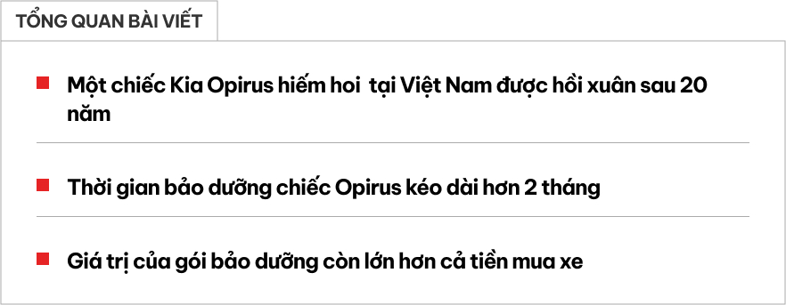 Sắm được Kia Opirus siêu hiếm long lanh như ‘Mẹc E’, chủ xe lặn lội từ Khánh Hòa tới TP.HCM, chờ hơn 2 tháng để bảo dưỡng, tút tát - Ảnh 1.