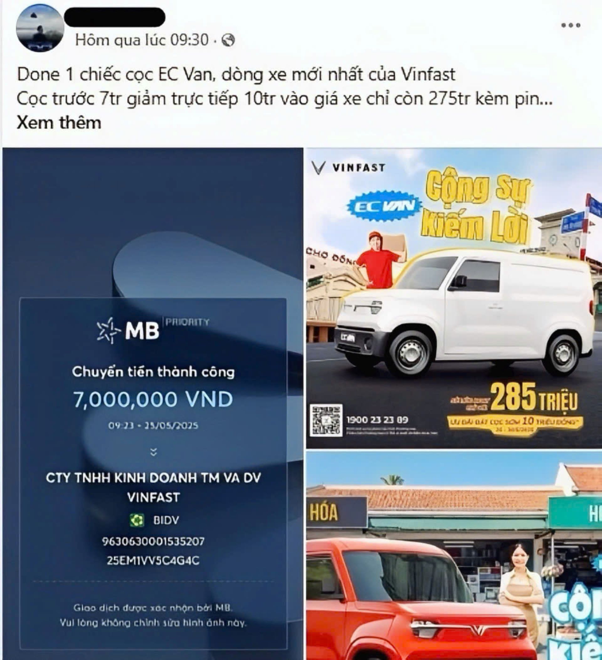 Khách hàng Việt háo hức khoe “bấm nút” chốt cọc sớm VinFast EC Van - Ảnh 3.