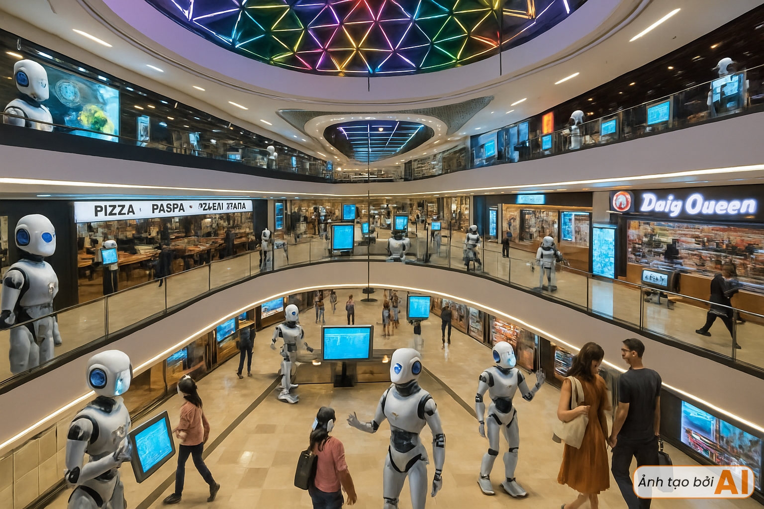 Bên trong Vạn Hạnh Mall 20 năm tới - thời "AI, robot trỗi dậy": Bất ngờ với hệ thống lưới bảo vệ - Ảnh 5. Bên trong Vạn Hạnh Mall 20 năm tới - thời "AI, robot trỗi dậy": Bất ngờ với hệ thống lưới bảo vệ - Ảnh 5.