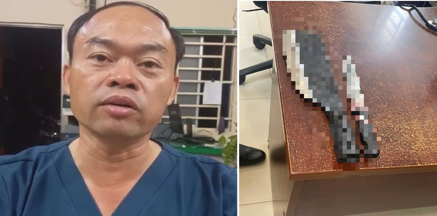 CLIP: Nam bác sĩ đuổi mọi người ra ngoài rồi chém đồng nghiệp trong phòng khám- Ảnh 1.