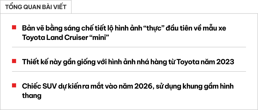 'Xem trước' Toyota Land Cruiser mini: Thiết kế hầm hố, chung gầm Hilux, Fortuner thế hệ mới, hứa hẹn khả năng off-road cực 'đỉnh' - Ảnh 1.