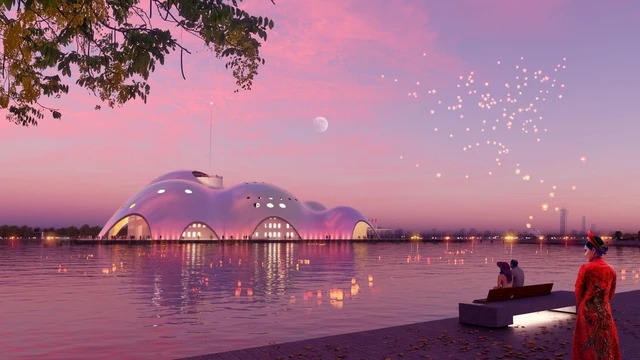 Nhà hát Ngọc trai gần 13.000 tỷ "độc nhất vô nhị" sắp có ở Hà Nội: Nổi trên mặt nước, hội tụ toàn bậc thầy thiết kế - Ảnh 6. Nhà hát Ngọc trai gần 13.000 tỷ "độc nhất vô nhị" sắp có ở Hà Nội: Nổi trên mặt nước, hội tụ toàn bậc thầy thiết kế - Ảnh 6.