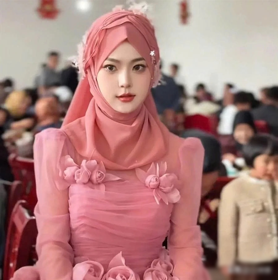 Đ&aacute;m cưới dậy s&oacute;ng xứ tỷ d&acirc;n: C&ocirc; d&acirc;u đẹp đến mức bị nghi l&agrave; AI, ch&uacute; rể phải kh&oacute;a MXH v&igrave; một l&yacute; do- Ảnh 3.