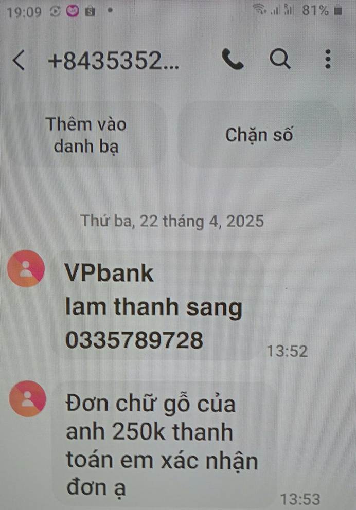 Đặt 1 đơn hàng mà có tới 2 shipper gọi đến, đọc chính xác thông tin người nhận và gửi số tài khoản yêu cầu chuyển khoản thanh toán- Ảnh 1. Đặt 1 đơn hàng mà có tới 2 shipper gọi đến, đọc chính xác thông tin người nhận và gửi số tài khoản yêu cầu chuyển khoản thanh toán- Ảnh 1.