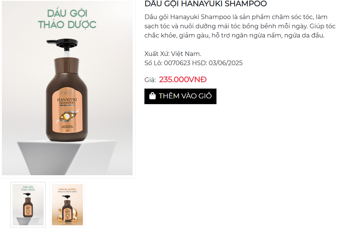 Thông tin mới nhất liên quan dầu gội Hanayuki từng được Đoàn Di Băng quảng cáo bị thu hồi - Ảnh 1.