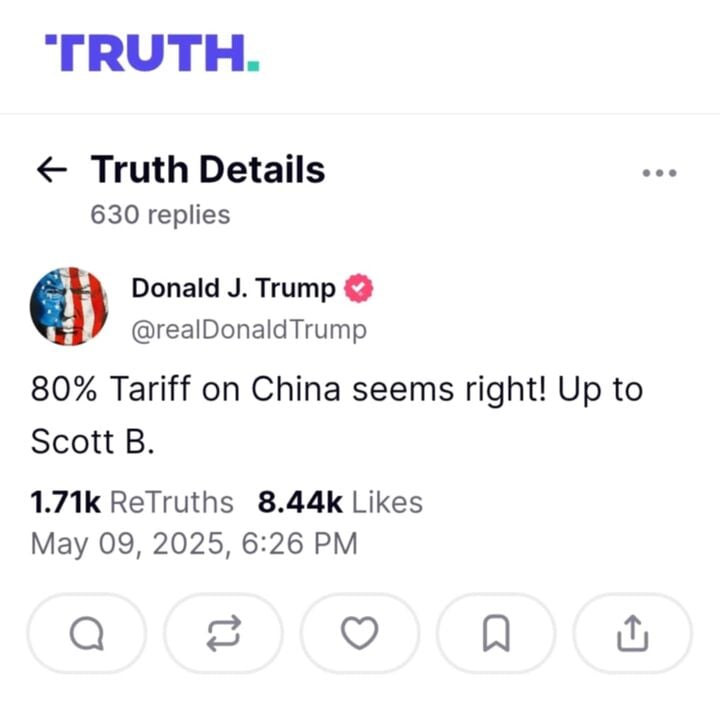 Ông Trump gợi ý giảm thuế xuống 80% cho hàng Trung Quốc - Ảnh 1. Ông Trump gợi ý giảm thuế xuống 80% cho hàng Trung Quốc - Ảnh 1.