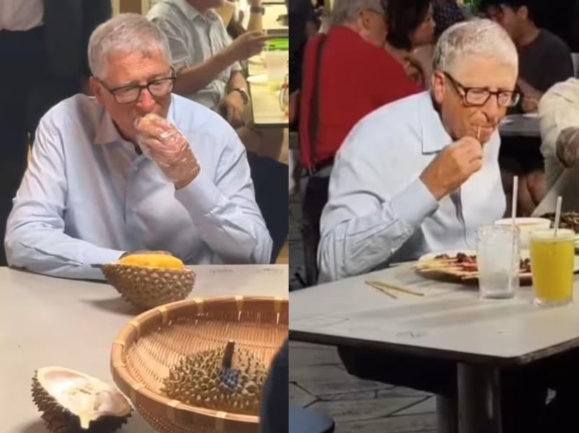 Bắt gặp Bill Gates ngồi ăn sầu ri&ecirc;ng- Ảnh 1.