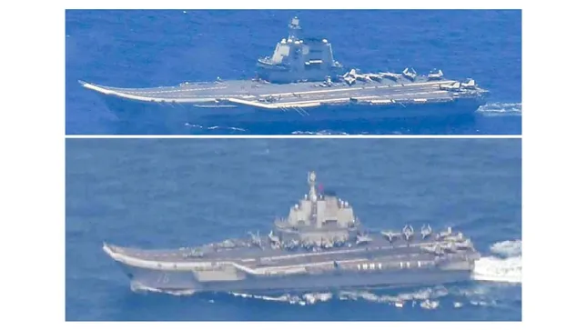 Nhật Bản phát hiện hai tàu sân bay Trung Quốc hoạt động cùng lúc ở Thái Bình Dương - Ảnh 1.