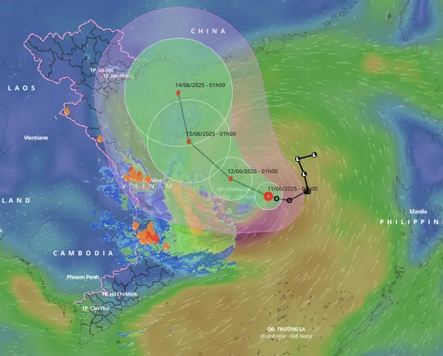 Áp thấp nhiệt đới mạnh thành bão số 1 , cường độ cấp 10 gây mưa lớn - Ảnh 1.