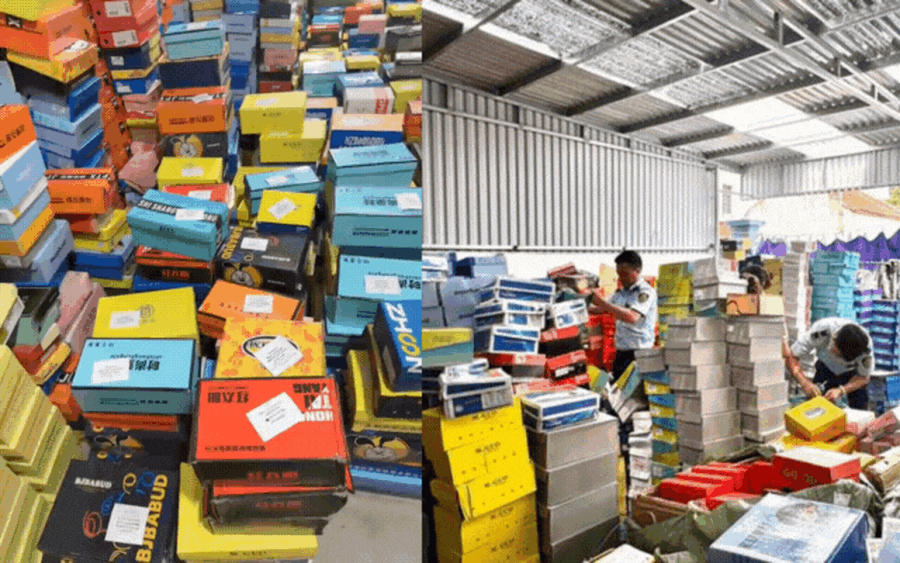 Kiểm tra shop Chao . Kids , phát hiện gần 5 . 000 Sản phẩm giày dép trẻ em nhập lậu - Ảnh 1.