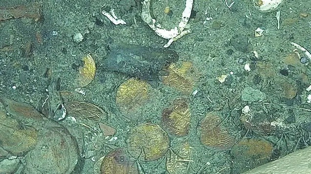 Hé lộ kho báu 17 tỷ USD từ xác tàu chìm sâu 600m ngoài khơi Colombia - Ảnh 1.