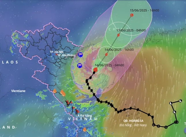 Bão số 1 đổi hướng và suy yếu , ảnh hưởng đến vịnh Bắc Bộ - Ảnh 1.