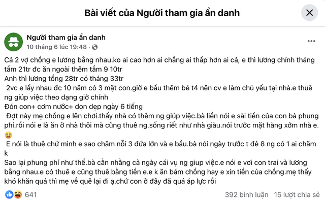 S&oacute;ng gi&oacute; của con d&acirc;u thu nhập 30 triệu/th&aacute;ng c&oacute; mẹ chồng ở qu&ecirc; l&ecirc;n chơi, bắt gặp thu&ecirc; gi&uacute;p việc- Ảnh 1.