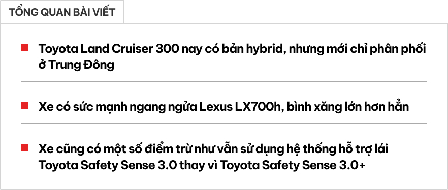 Toyota Land Cruiser thêm bản hybrid: Mạnh ngang Lexus LX 700h, bình xăng lớn, pin chịu được khắc nghiệt để off-road - Ảnh 1.