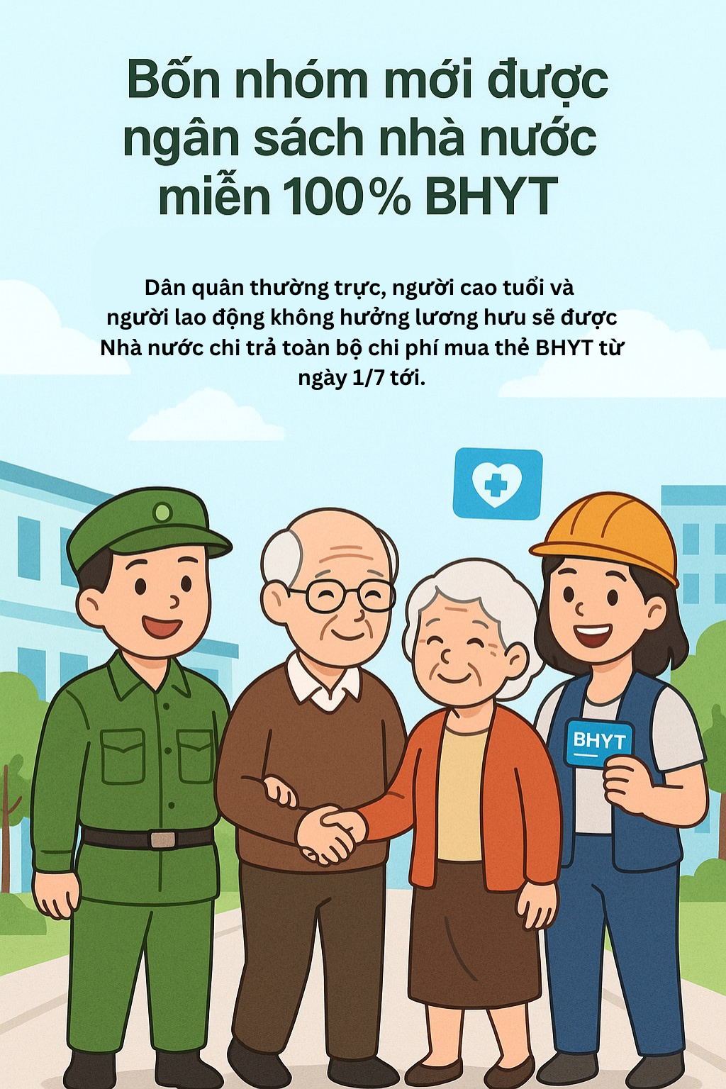 Chính thức từ 1/7: Thêm 4 nhóm người được hưởng BHYT miễn phí 100%, kiểm tra ngay để nắm rõ quyền lợi- Ảnh 1.