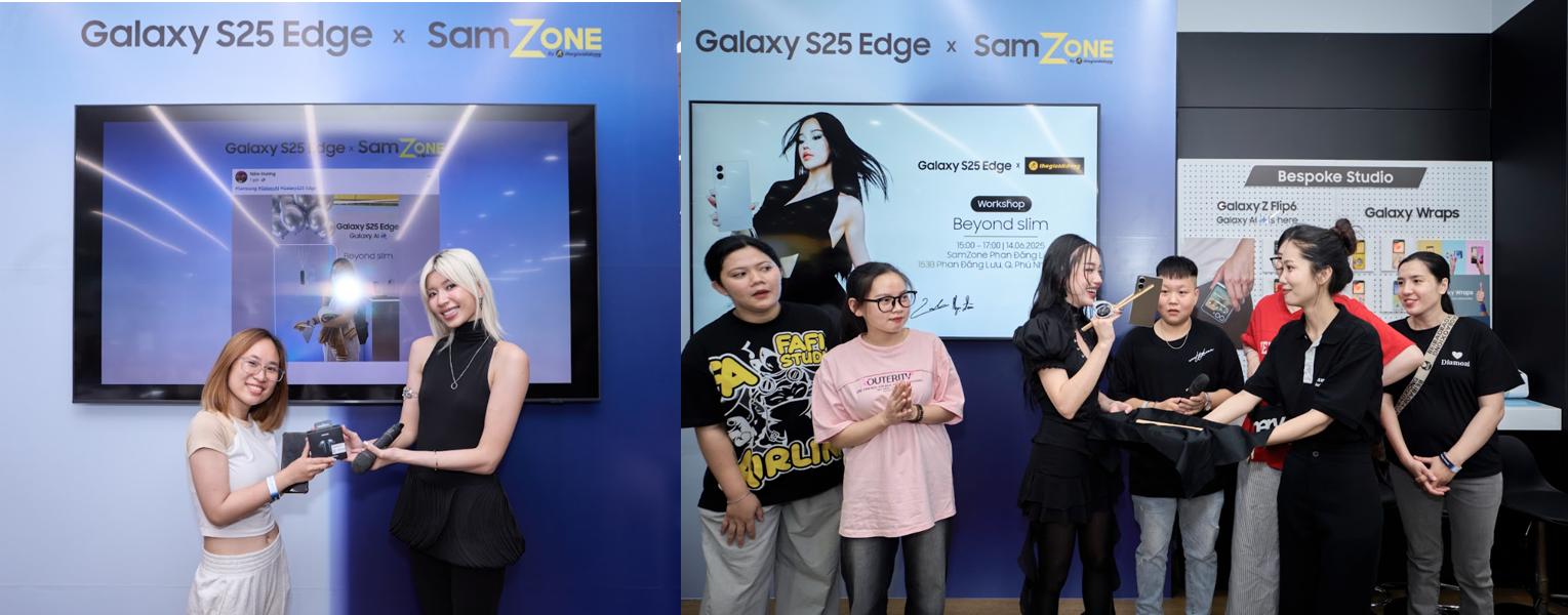 Galaxy S25 Edge đốn tim Linh Ngọc Đàm & Đồng Ánh Quỳnh tại workshop SamZone: mỏng, xịn, chụp ảnh đỉnh - Ảnh 4.