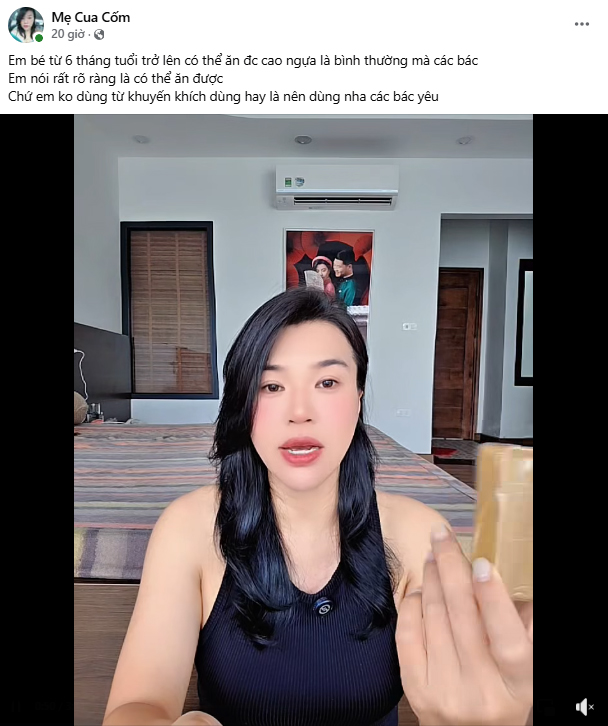 Từ vụ Hải Sen bán thực phẩm giả đến Mẹ Cua Cốm quảng cáo "cao ngựa trẻ 6 tháng tuổi cũng ăn được": Đừng để bị "dẫn dắt" bằng lượt like mà hại con- Ảnh 3. Từ vụ Hải Sen bán thực phẩm giả đến Mẹ Cua Cốm quảng cáo "cao ngựa trẻ 6 tháng tuổi cũng ăn được": Đừng để bị "dẫn dắt" bằng lượt like mà hại con- Ảnh 3.