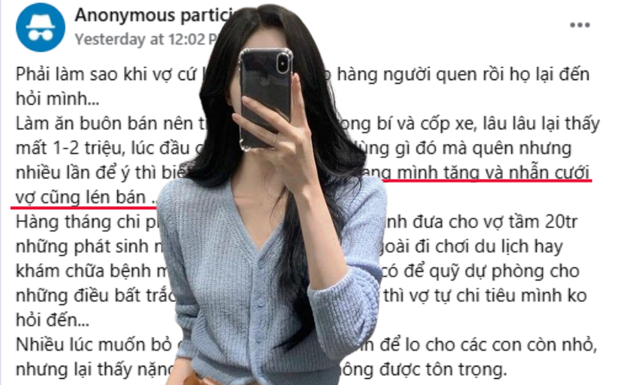 Cạn lời: Chồng đưa 20 triệu/tháng, vợ vẫn lén bán hết trang sức, nhẫn cưới để lấy tiền tiêu - Ảnh 1. Cạn lời: Chồng đưa 20 triệu/tháng, vợ vẫn lén bán hết trang sức, nhẫn cưới để lấy tiền tiêu - Ảnh 1.