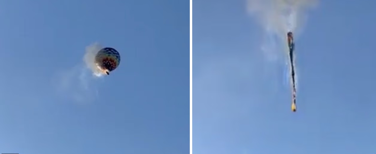 Ba người ôm nhau chết trong vụ khinh khí cầu bốc cháy ở Brazil - Ảnh 1. Ba người ôm nhau chết trong vụ khinh khí cầu bốc cháy ở Brazil - Ảnh 1.