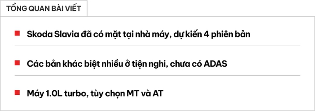 Skoda Slavia lộ 4 bản trước khi ra mắt Việt Nam: Giá tạm tính từ 450 triệu đồng, 2 màn hình lớn, máy turbo, gầm cao vượt hẳn Vios, Accent - Ảnh 1.