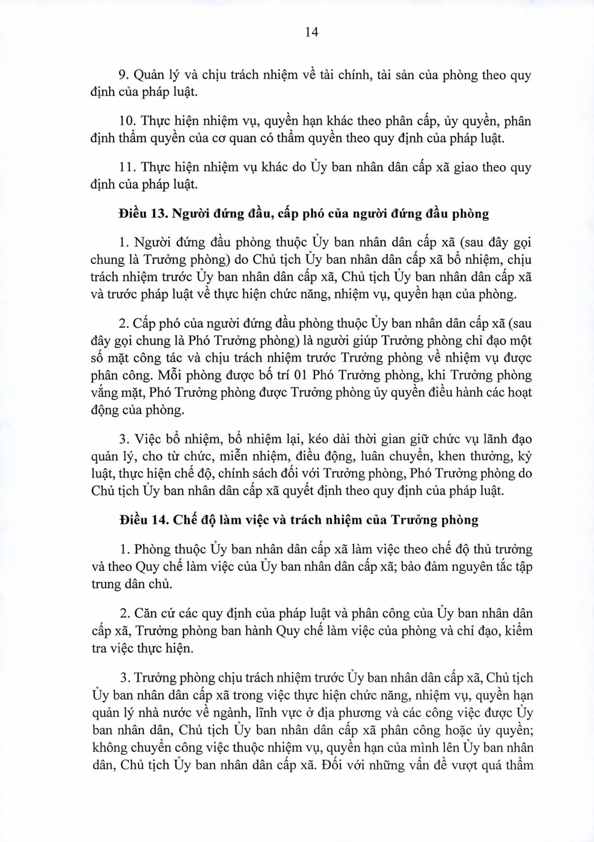 Nghị định 150/NĐ-CP quy định tổ chức các cơ quan chuyên môn thuộc UBND cấp tỉnh và UBND xã, phường, đặc khu- Ảnh 14.