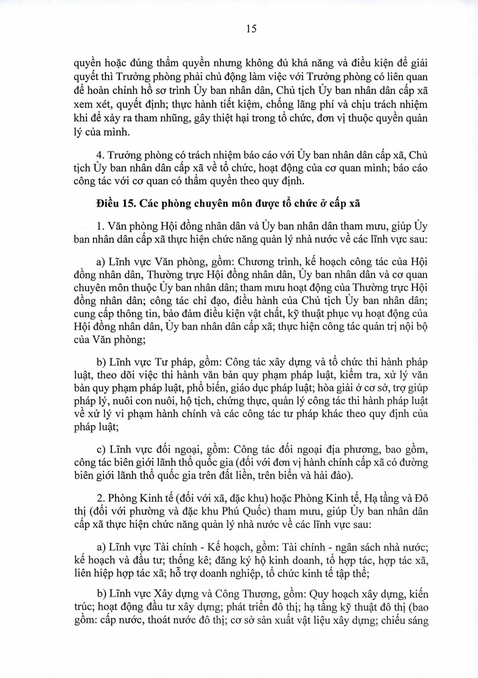 Nghị định 150/NĐ-CP quy định tổ chức các cơ quan chuyên môn thuộc UBND cấp tỉnh và UBND xã, phường, đặc khu- Ảnh 15.