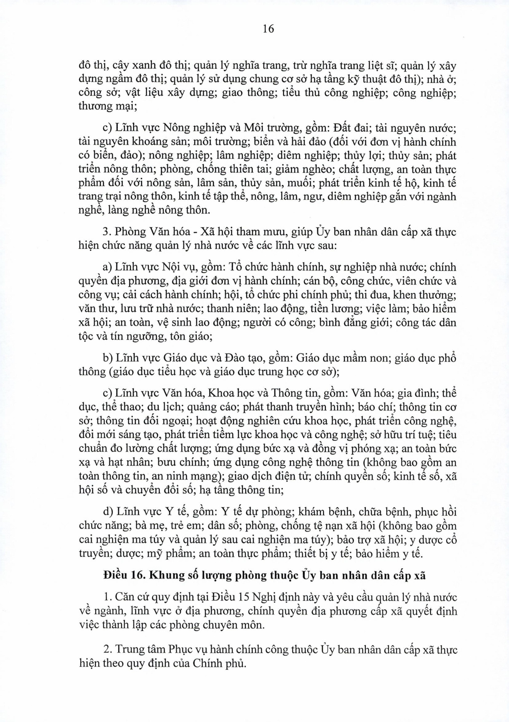 Nghị định 150/NĐ-CP quy định tổ chức các cơ quan chuyên môn thuộc UBND cấp tỉnh và UBND xã, phường, đặc khu- Ảnh 16.