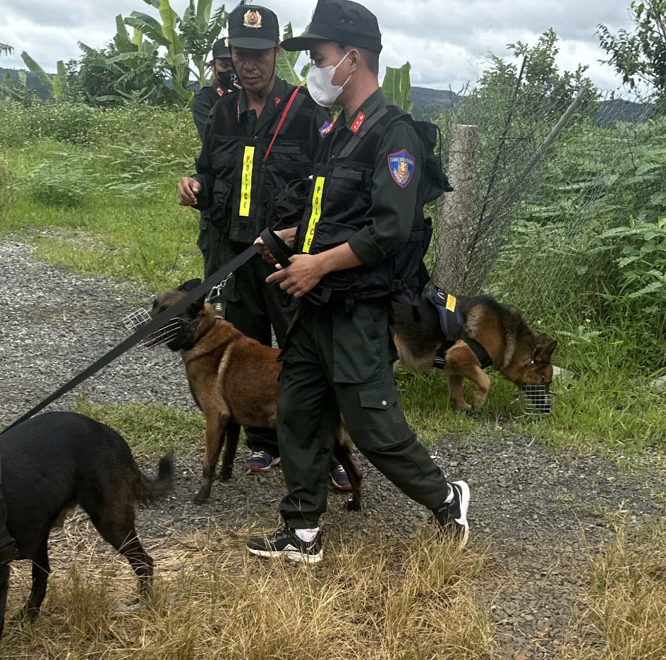 Cảnh sát dùng chó nghiệp vụ khám xét đôi tình nhân buôn bán ma túy tại Đắk Lắk - Ảnh 1.