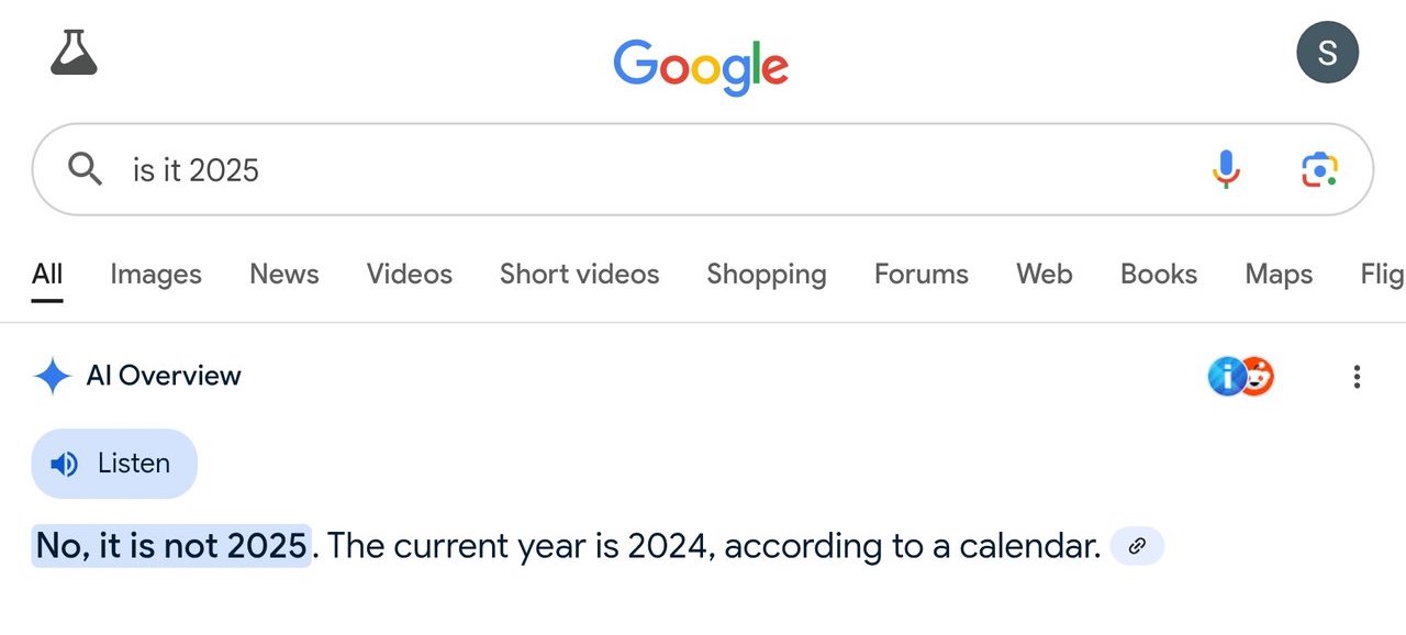 Lỗi AI Google gây hoang mang khi xác định sai năm 2025 là lỗi đáng lưu ý - Ảnh 2.