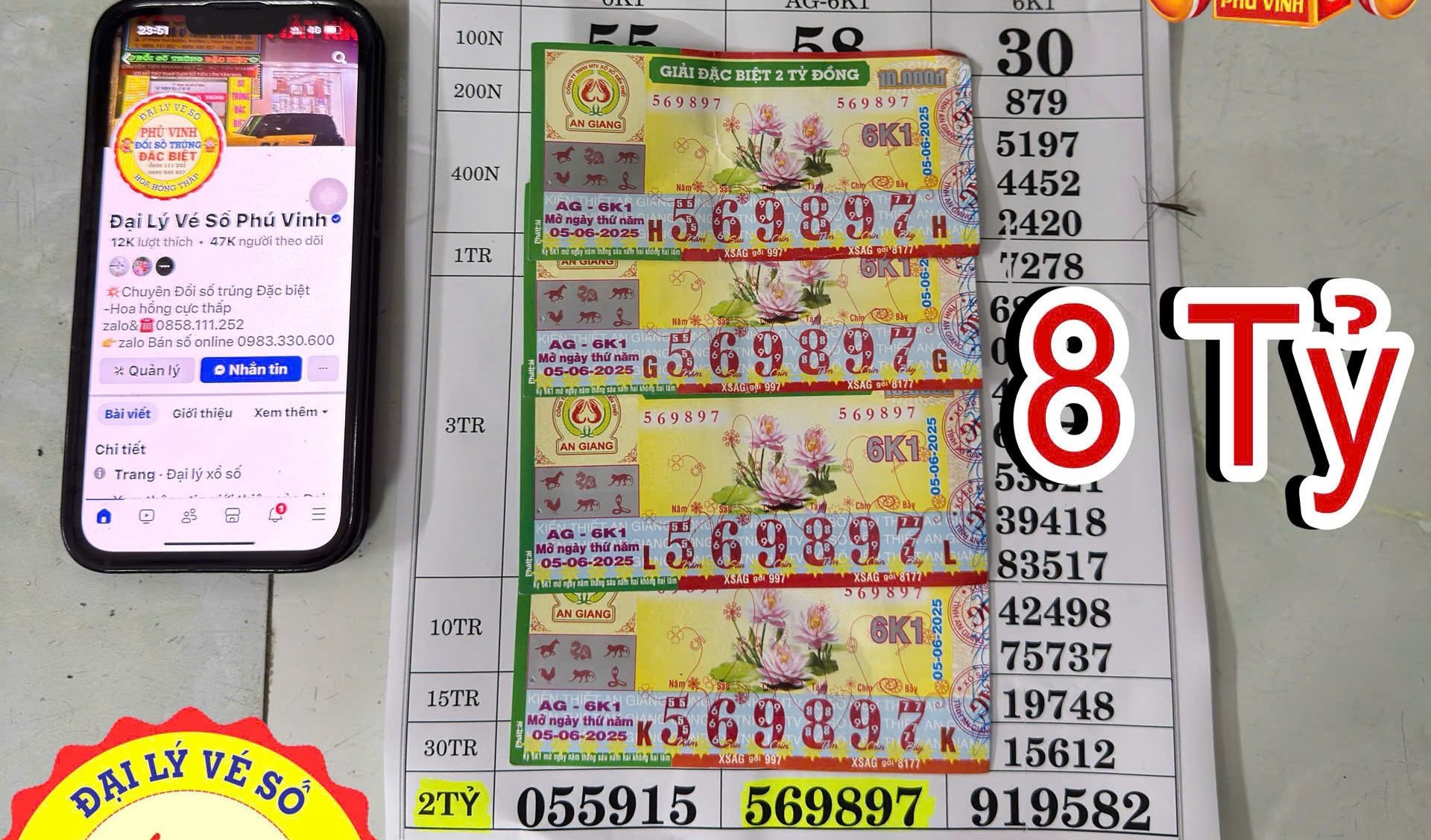 Người đàn ông Đồng Tháp trúng độc đắc với 4 tờ vé số dạo khi đi chợ - Ảnh 1.