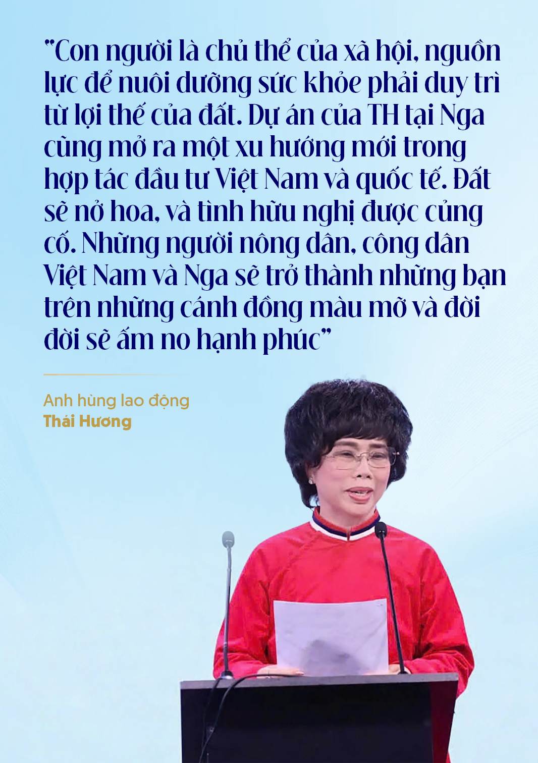 Bà Thái Hương biến "vùng đất hoang" ở Nga thành "mỏ vàng": Câu chuyện khiến TT Putin ca ngợi - Ảnh 9. Bà Thái Hương biến "vùng đất hoang" ở Nga thành "mỏ vàng": Câu chuyện khiến TT Putin ca ngợi - Ảnh 9.