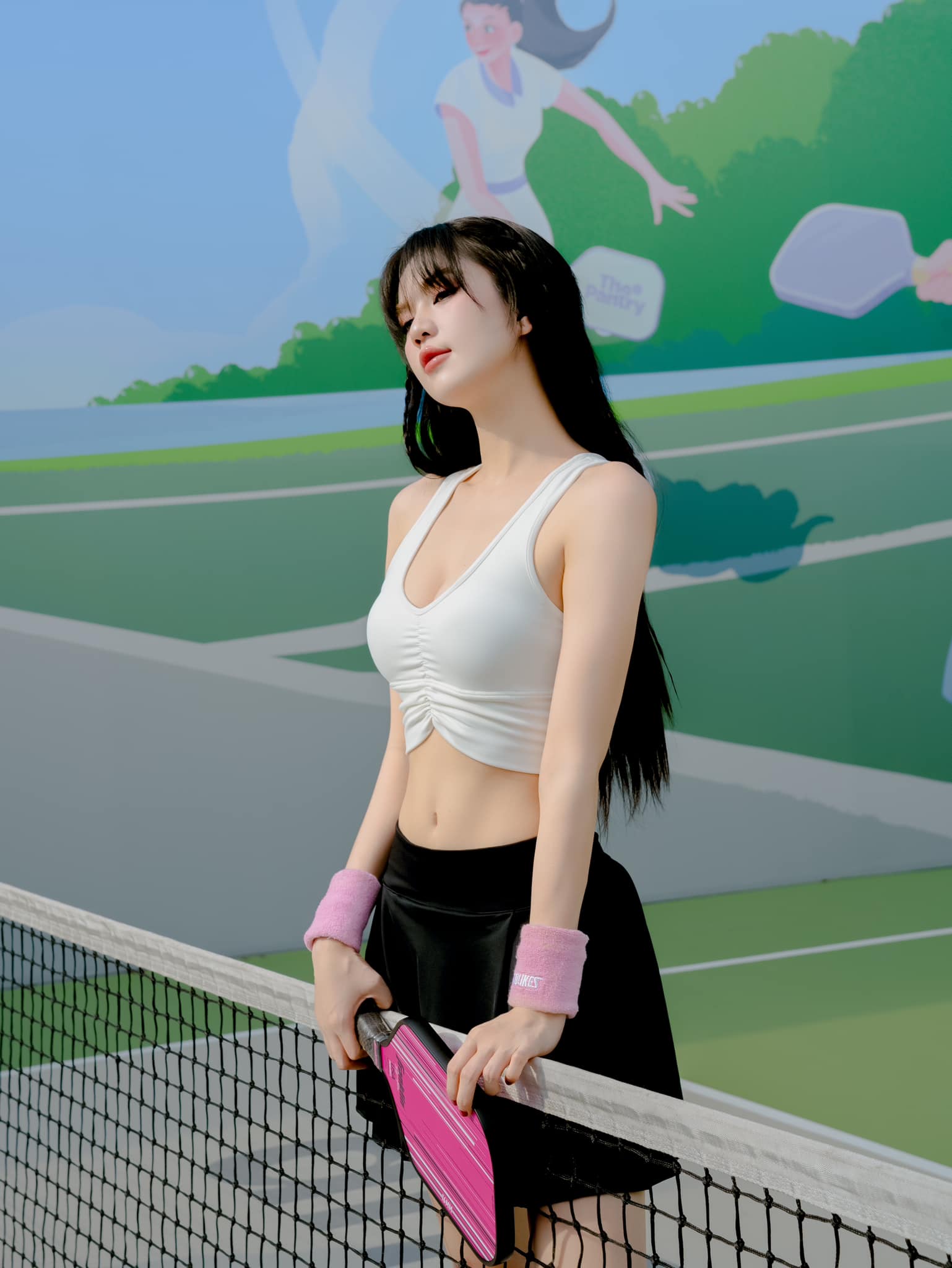 Ngọc Trinh chơi pickleball từ 6h s&aacute;ng nhưng đ&aacute;nh b&oacute;ng th&igrave; &iacute;t &ldquo;đ&aacute;nh v&agrave;o quảng c&aacute;o&rdquo; th&igrave; nhiều- Ảnh 5.