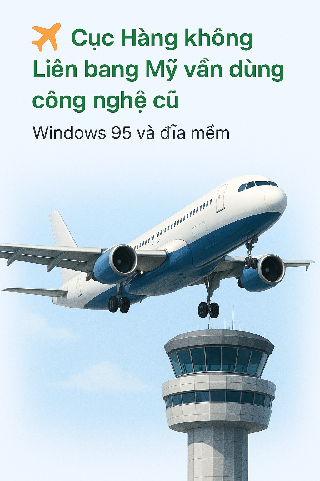 2025 rồi Cục Hàng không Liên bang Mỹ vẫn dùng đĩa mềm và Windows 95- Ảnh 1.