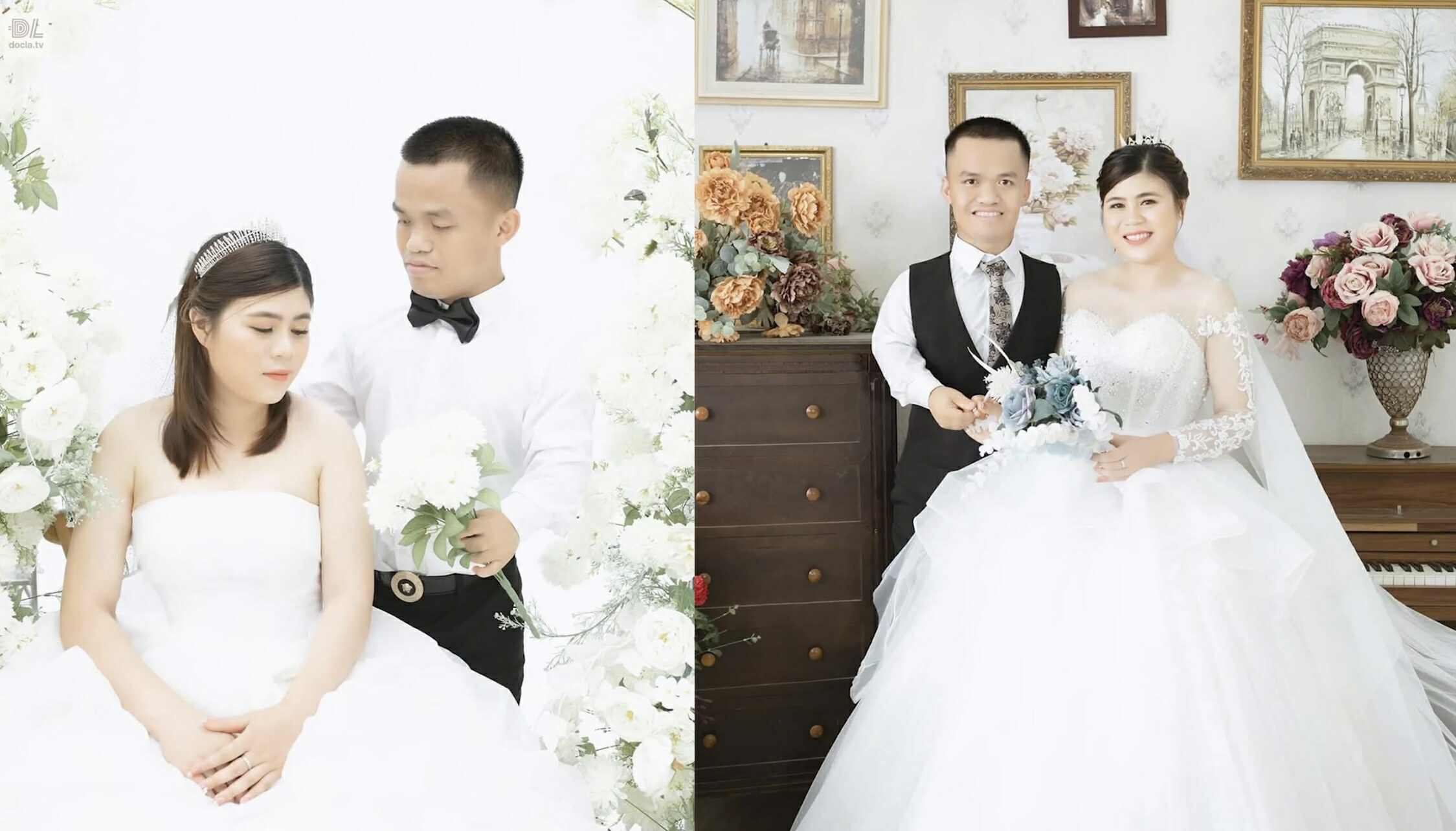 Chàng trai 1m28 cưới vợ 1m62 xinh như hoa: - Ảnh 1.