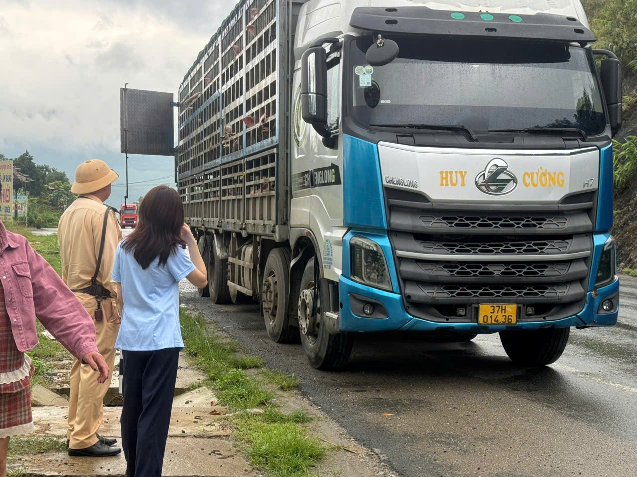 Kiểm tra đột xuất một xe tải, lập tức tiêu huỷ hàng trăm con lợn ngay trong đêm- Ảnh 1.